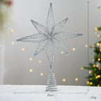 Christmas Tree Topper Star, 6 Styles of LED Star Tree Topper Decorations for Holiday, Winter Weddings & Parties (Sizes Vary)