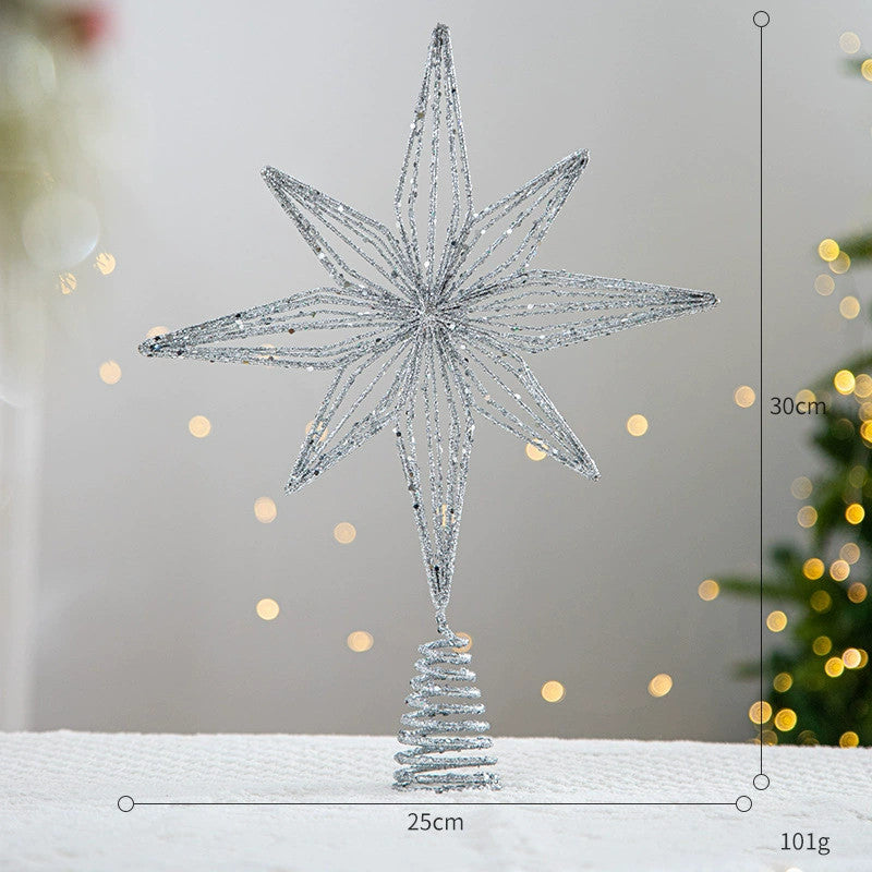 Christmas Tree Topper Star, 6 Styles of LED Star Tree Topper Decorations for Holiday, Winter Weddings & Parties (Sizes Vary)