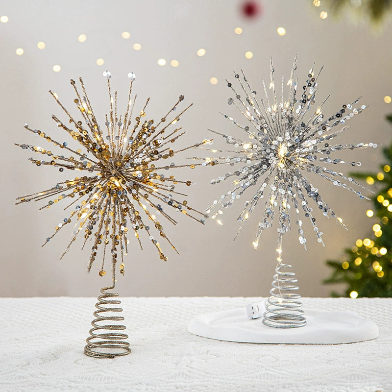 Christmas Tree Topper Star, 6 Styles of LED Star Tree Topper Decorations for Holiday, Winter Weddings & Parties (Sizes Vary)