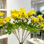 Artificial Chamomile Bush with 30 Blooms, Silk Flower Arrangement for Weddings, Home Decor, 27" Tall