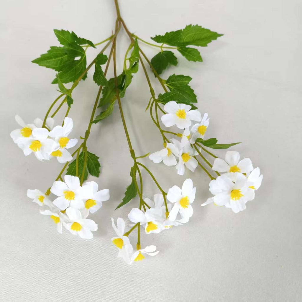 Artificial Chamomile Bush with 30 Blooms, Silk Flower Arrangement for Weddings, Home Decor, 27" Tall