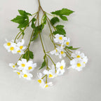 Artificial Chamomile Bush with 30 Blooms, Silk Flower Arrangement for Weddings, Home Decor, 27" Tall