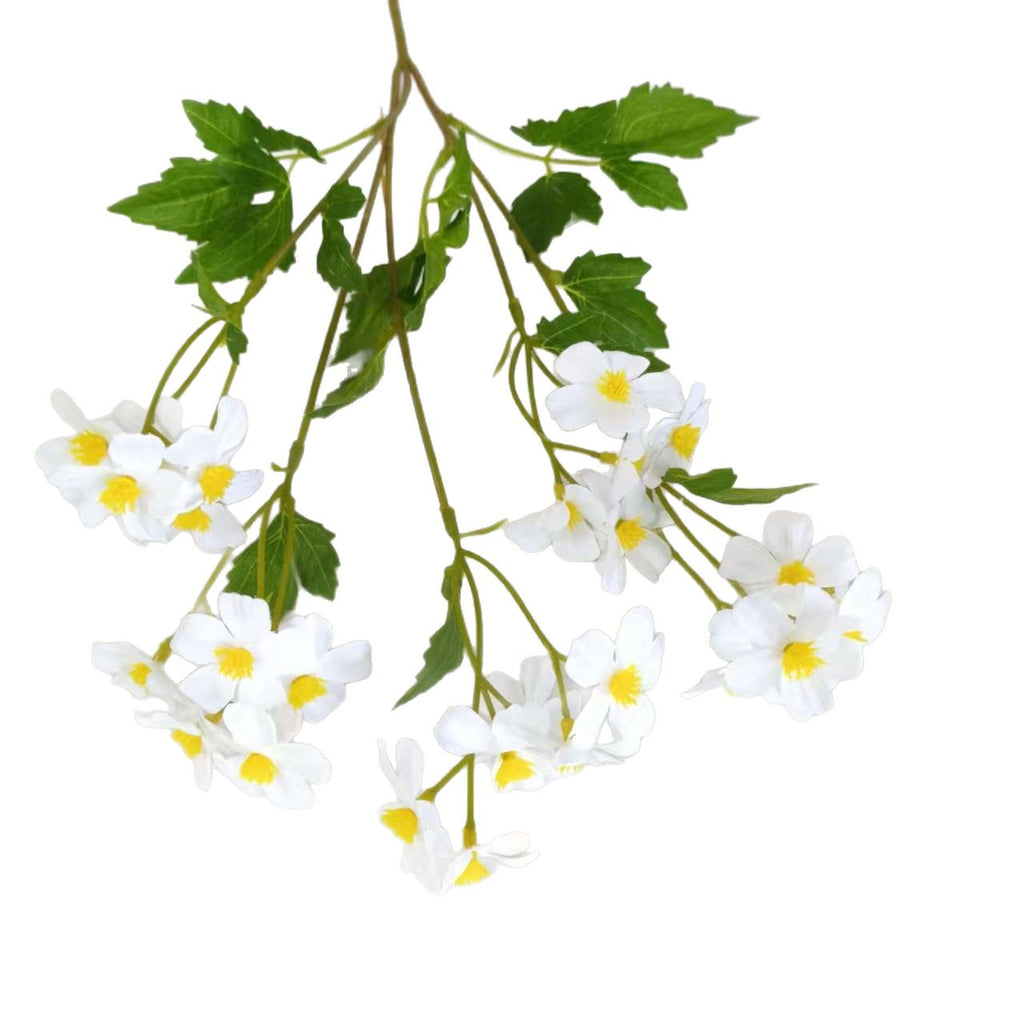 Artificial Chamomile Bush with 30 Blooms, Silk Flower Arrangement for Weddings, Home Decor, 27" Tall