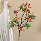 Artificial Blueberry Stem, Rustic Foam Berry Branch, 24" Single Stem, Indoor Home Decor, Window Display, Hotel Styling