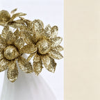 Artificial Wildflower Heads, Gold & Silver Foam Blooms, Pack of 60, 2" Diameter, Wedding, Home Decor, DIY Floral Arrangements