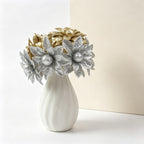 Artificial Wildflower Heads, Gold & Silver Foam Blooms, Pack of 60, 2" Diameter, Wedding, Home Decor, DIY Floral Arrangements