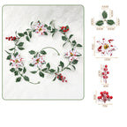 Festive Artificial Garland, Red & White Poinsettia Berries, 69" Holiday Decorative Vine for Home & Seasonal Decor