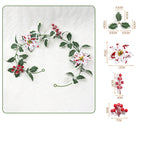 Festive Artificial Garland, Red & White Poinsettia Berries, 69" Holiday Decorative Vine for Home & Seasonal Decor