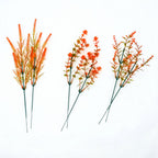 Artificial Eucalyptus Stems, Set of 10, 13" Tall, PE/PVC Material, Single Stem with 5 Branches, Fall Home Decor