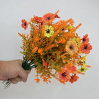 Artificial Eucalyptus Stems, Set of 10, 13" Tall, PE/PVC Material, Single Stem with 5 Branches, Fall Home Decor