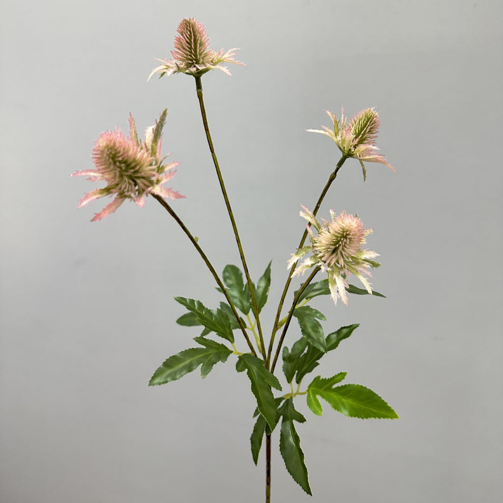 Artificial Eryngo Bush, 24" Tall, Plastic Ins Style Floral Arrangement, Wedding & Home Decor
