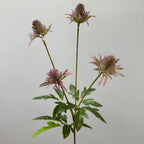 Artificial Eryngo Bush, 24" Tall, Plastic Ins Style Floral Arrangement, Wedding & Home Decor
