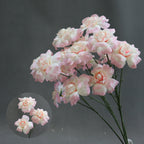 Artificial Flower Fairy Kiss Bush, 24" Tall with 3 Blooms, Silk Wedding Aisle Decoration, Indoor Use