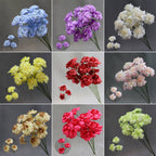 Artificial Flower Fairy Kiss Bush, 24" Tall with 3 Blooms, Silk Wedding Aisle Decoration, Indoor Use