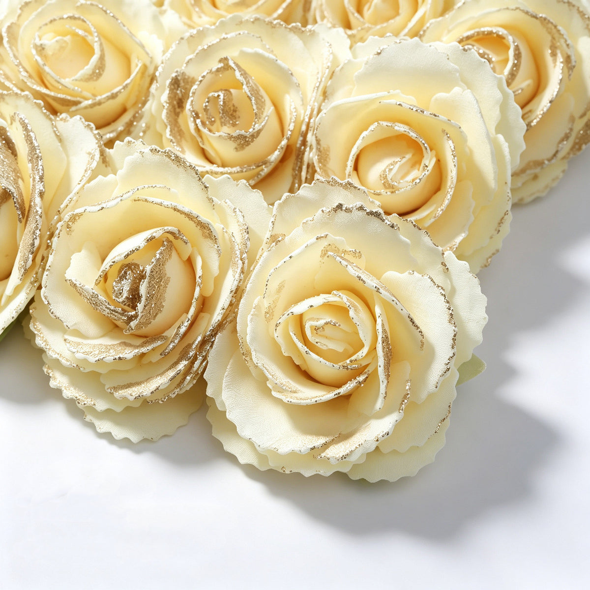 Artificial Rose Loose Heads, Pack of 25, Foam Material, 2.5" Diameter, DIY Home Decor, Window Display, Gift Packaging