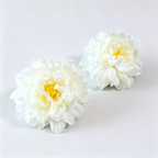 Artificial Peony Flower Heads, Silk Peony Blooms, Pack of 3, 5.5" Diameter, Wedding Decor, Table Arrangements, DIY Crafts