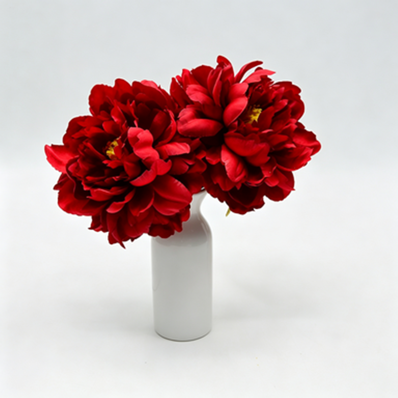 Artificial Peony Flower Heads, Silk Peony Blooms, Pack of 3, 5.5" Diameter, Wedding Decor, Table Arrangements, DIY Crafts