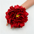 Artificial Peony Flower Heads, Silk Peony Blooms, Pack of 3, 5.5" Diameter, Wedding Decor, Table Arrangements, DIY Crafts