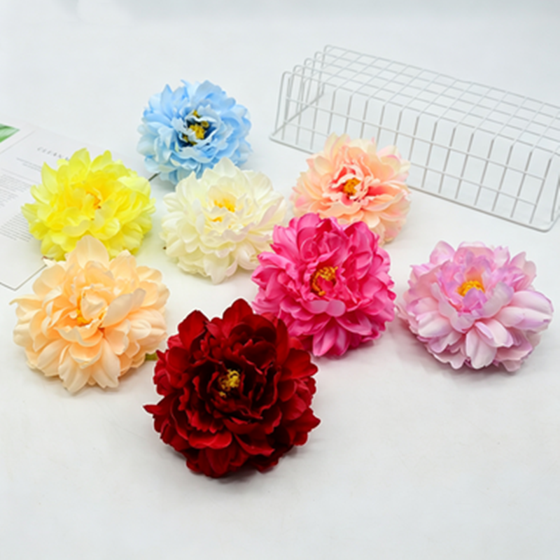 Artificial Peony Flower Heads, Silk Peony Blooms, Pack of 3, 5.5" Diameter, Wedding Decor, Table Arrangements, DIY Crafts