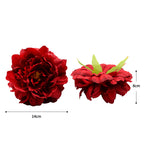 Artificial Peony Flower Heads, Silk Peony Blooms, Pack of 3, 5.5" Diameter, Wedding Decor, Table Arrangements, DIY Crafts