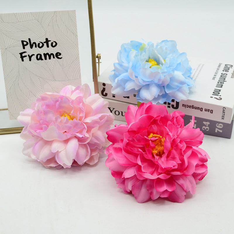 Artificial Peony Flower Heads, Silk Peony Blooms, Pack of 3, 5.5" Diameter, Wedding Decor, Table Arrangements, DIY Crafts