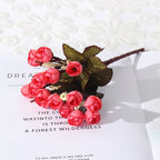 15-Head Autumn Star Buds Artificial Flower Stem, Modern Ins Style, 9" Tall, Plastic, Perfect for Holidays & Office Decor