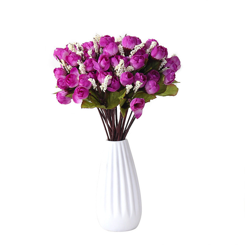 15-Head Autumn Star Buds Artificial Flower Stem, Modern Ins Style, 9" Tall, Plastic, Perfect for Holidays & Office Decor