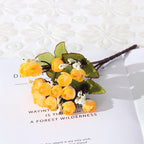 15-Head Autumn Star Buds Artificial Flower Stem, Modern Ins Style, 9" Tall, Plastic, Perfect for Holidays & Office Decor