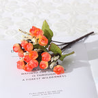 15-Head Autumn Star Buds Artificial Flower Stem, Modern Ins Style, 9" Tall, Plastic, Perfect for Holidays & Office Decor