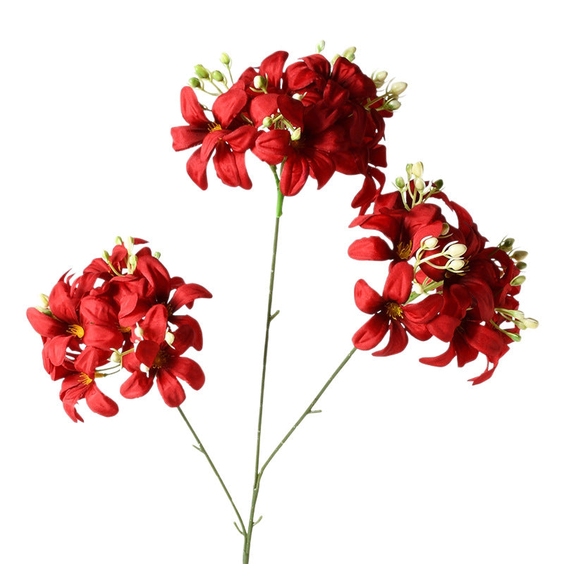 Artificial Hydrangea Bush, 28" Tall with 3 Blooms, Silk Wedding Floral Decor, Indoor Event Arrangement
