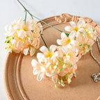 Artificial Hydrangea Bush, 28" Tall with 3 Blooms, Silk Wedding Floral Decor, Indoor Event Arrangement