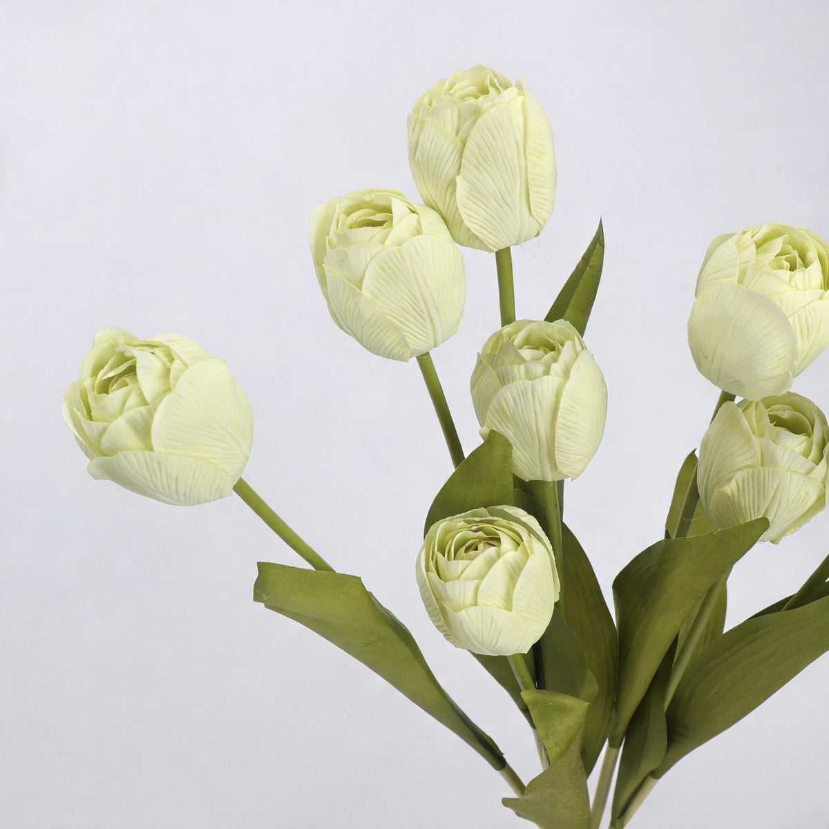 Real-Touch Latex Tulip Stem, Single Bloom Artificial Flower, 18" Tall, 6 Colors for Home Decor, Wedding Arrangements, and Gifts