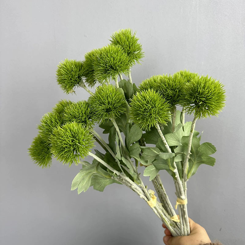 Artificial Dandelion Bouquet, 6 Stems, 20" Tall, Plastic, Rustic & Woodland Style, Perfect for Weddings, Home Decor, and Commercial Spaces