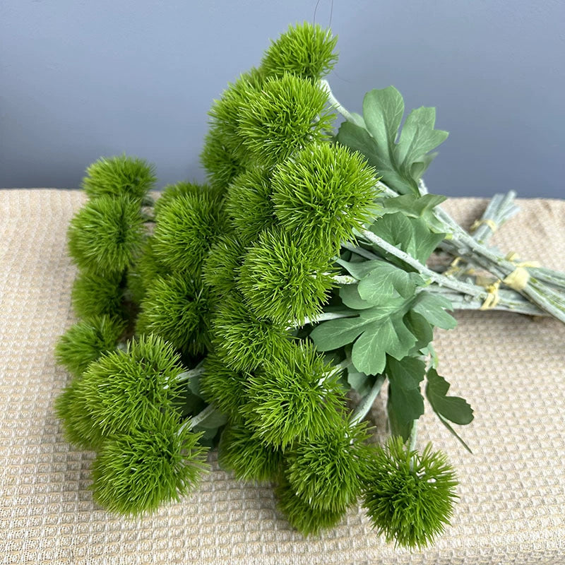 Artificial Dandelion Bouquet, 6 Stems, 20" Tall, Plastic, Rustic & Woodland Style, Perfect for Weddings, Home Decor, and Commercial Spaces