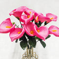 Artificial Calla Lily Bouquet, Silk Mini Calla Lilies, Wedding Bouquet, Home Decor, 12" Height, 7 Blooms, 2" Diameter