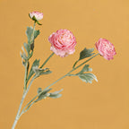 Premium Velvet-Touch Lotus Flower Bush, 3 Blooms, 20" Tall, Silk Wedding Bouquet, Indoor Decor