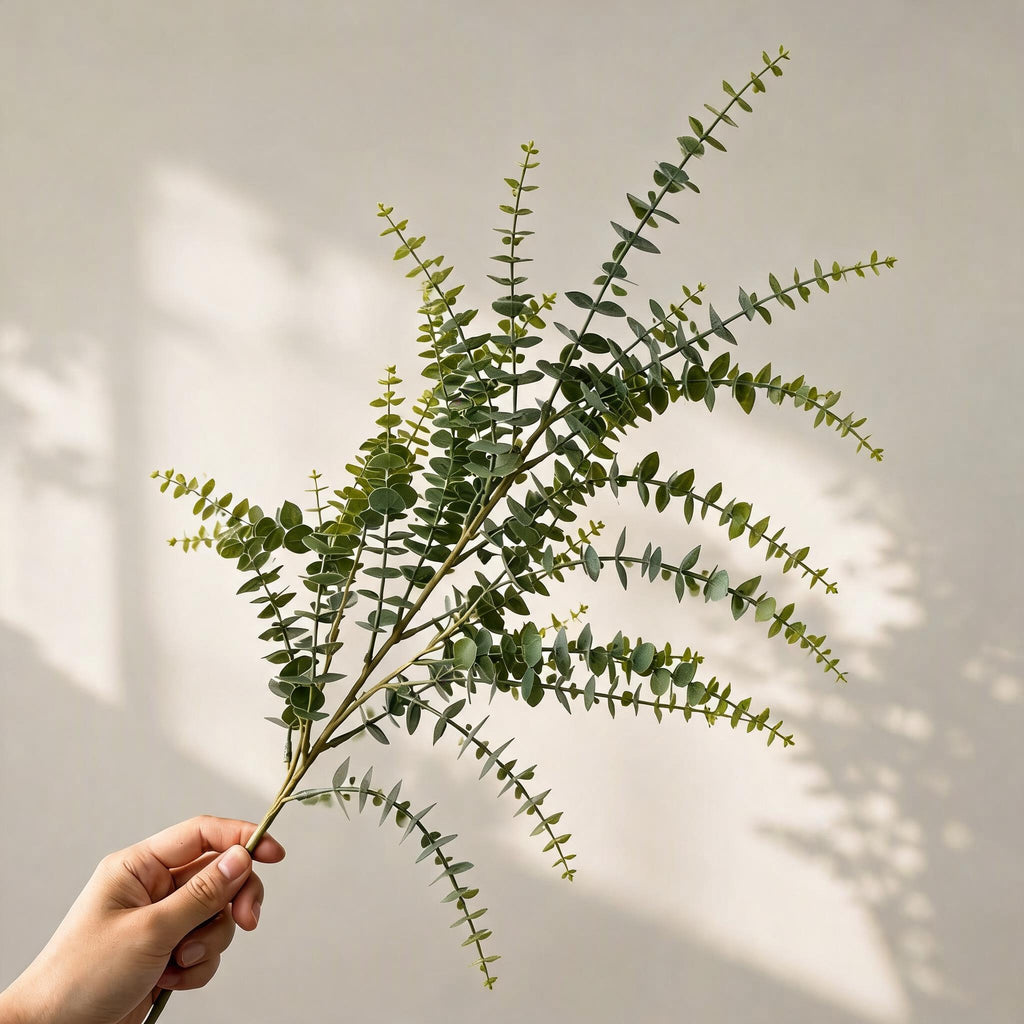 Artificial Eucalyptus Bush, 31" Tall, Realistic Faux Greenery for Home Decor, Floral Arrangements, and Wedding Centerpieces