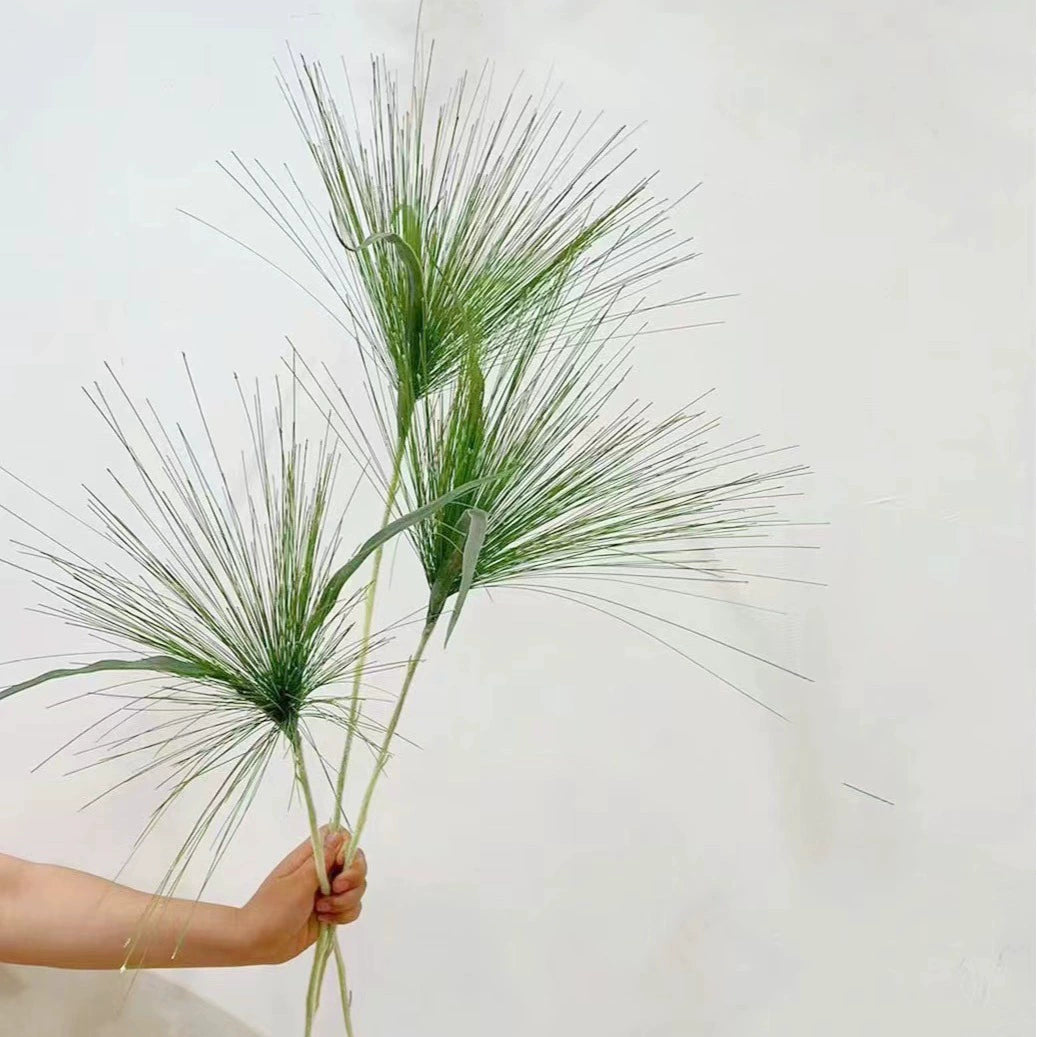 Artificial Fountain Grass Plant, 36" Tall, Realistic PE/PVC Material, Indoor & Outdoor Decor, Includes Pot