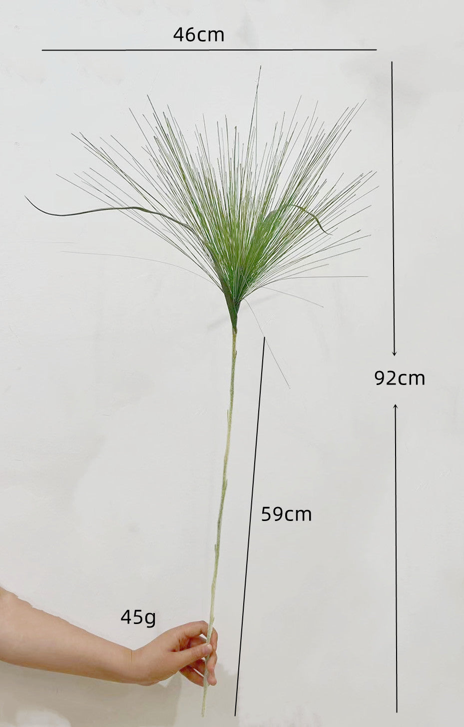 Artificial Fountain Grass Plant, 36" Tall, Realistic PE/PVC Material, Indoor & Outdoor Decor, Includes Pot