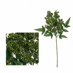 Artificial Nandina Berry Bush, 16" Tall, Realistic Faux Green Plant Decoration for Home, Office, and Events
