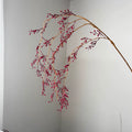 Single Stem Hanging Artificial Flower, Festive Décor, 54" Tall, Red or Orange, Plastic, Indoor Use, Perfect for Hotels, Commercial Spaces, and Home Displays