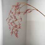 Single Stem Hanging Artificial Flower, Festive Décor, 54" Tall, Red or Orange, Plastic, Indoor Use, Perfect for Hotels, Commercial Spaces, and Home Displays