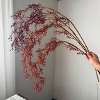 Single Stem Hanging Artificial Flower, Festive Décor, 54" Tall, Red or Orange, Plastic, Indoor Use, Perfect for Hotels, Commercial Spaces, and Home Displays