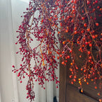Single Stem Hanging Artificial Flower, Festive Décor, 54" Tall, Red or Orange, Plastic, Indoor Use, Perfect for Hotels, Commercial Spaces, and Home Displays