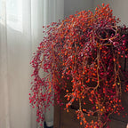 Single Stem Hanging Artificial Flower, Festive Décor, 54" Tall, Red or Orange, Plastic, Indoor Use, Perfect for Hotels, Commercial Spaces, and Home Displays