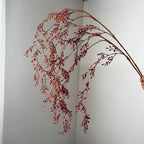 Single Stem Hanging Artificial Flower, Festive Décor, 54" Tall, Red or Orange, Plastic, Indoor Use, Perfect for Hotels, Commercial Spaces, and Home Displays