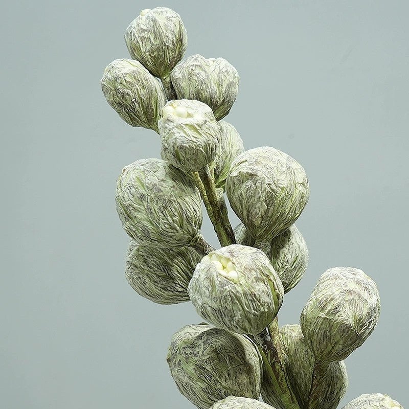 Artificial Foam Green Forbidden Fruit Stem, Realistic Single Stem Faux Plant for Office & Hotel Decor, 39" Tall