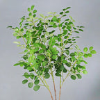 Artificial Red Loropetalum Leaves, Set of 2 Realistic Faux Stems for Home & Office Decor, 26" Tall Bendable Branches, Indoor Use