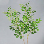 Artificial Red Loropetalum Leaves, Set of 2 Realistic Faux Stems for Home & Office Decor, 26" Tall Bendable Branches, Indoor Use