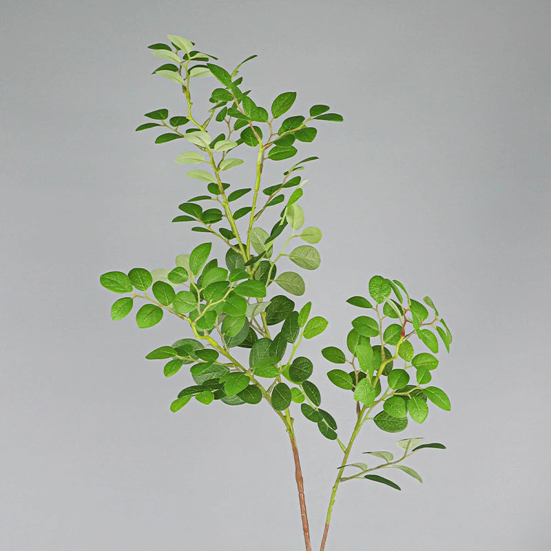 Artificial Red Loropetalum Leaves, Set of 2 Realistic Faux Stems for Home & Office Decor, 26" Tall Bendable Branches, Indoor Use